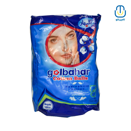 پنبه توپک سفید گلبهار ۱۰۰گرمی