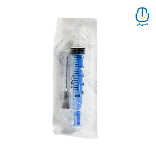 سرنگ ۵ سی سی پیستون دار لوئرلاک وی مد کارتن ۸۰۰ عددی