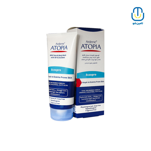 لوسیون شوینده بسیار ملایم صورت و بدن آتوپیا آردن مدل Eczopro حجم 200 میلی لیتر