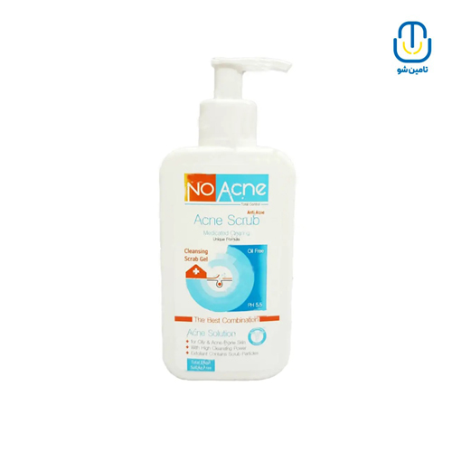 ژل اسکراب لایه بردار پوست چرب وجوشدار نوآکنه حجم 235 میل