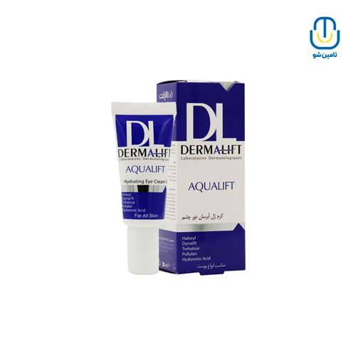 کرم ژل آبرسان دور چشم انواع پوست درمالیفت حجم 20 میل