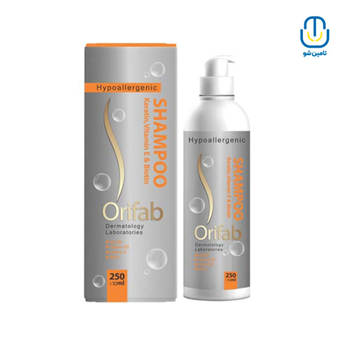 شامپو حاوی کراتین ویتامین E و بیوتن اوری فاب حجم 150 میل