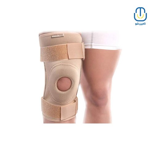 زانو بند چهار فنره نئوپرن رنگ کرم آدور سایز لارج
