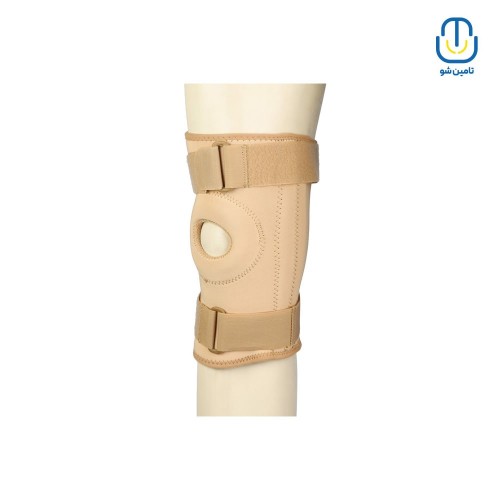 زانو بند چهار فنره نئوپرن رنگ کرم آدور سایز دو ایکس لارج 