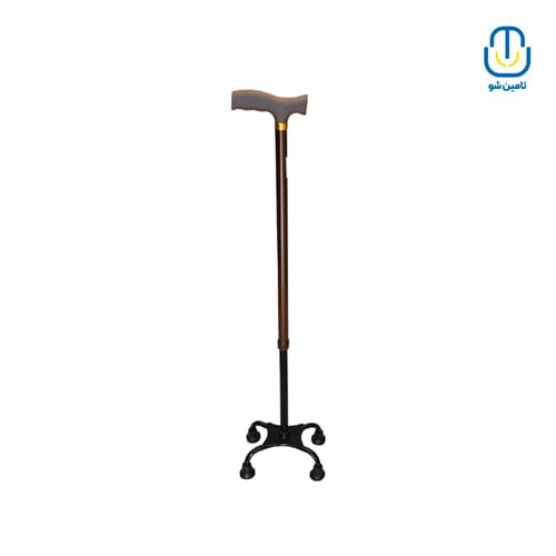 عصا چهار پايه قهوه اي ساده 934 بريو